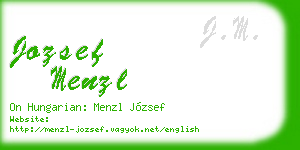jozsef menzl business card